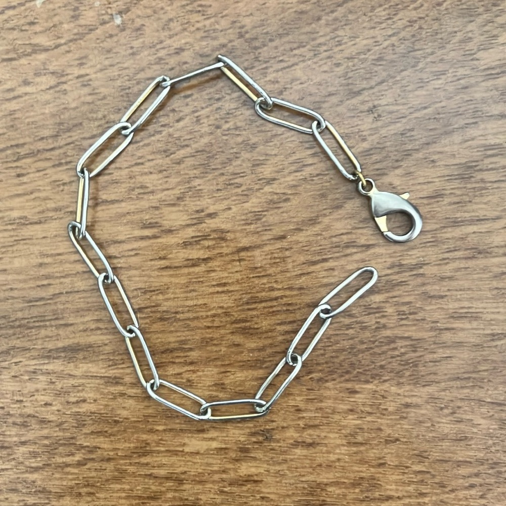 Paper clip bracelet